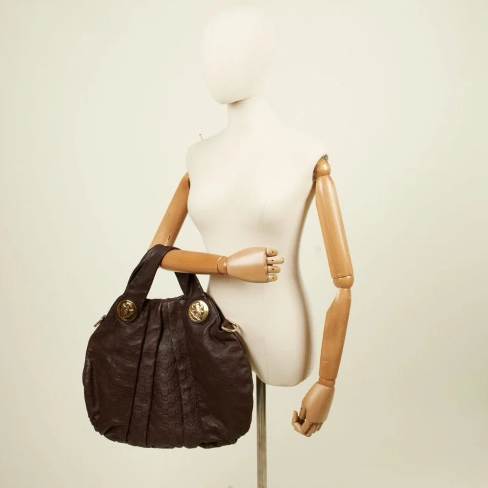 Gucci Hysteria hobo bag in brown leather with gold-tone hardware accents - Picture 2 of 6